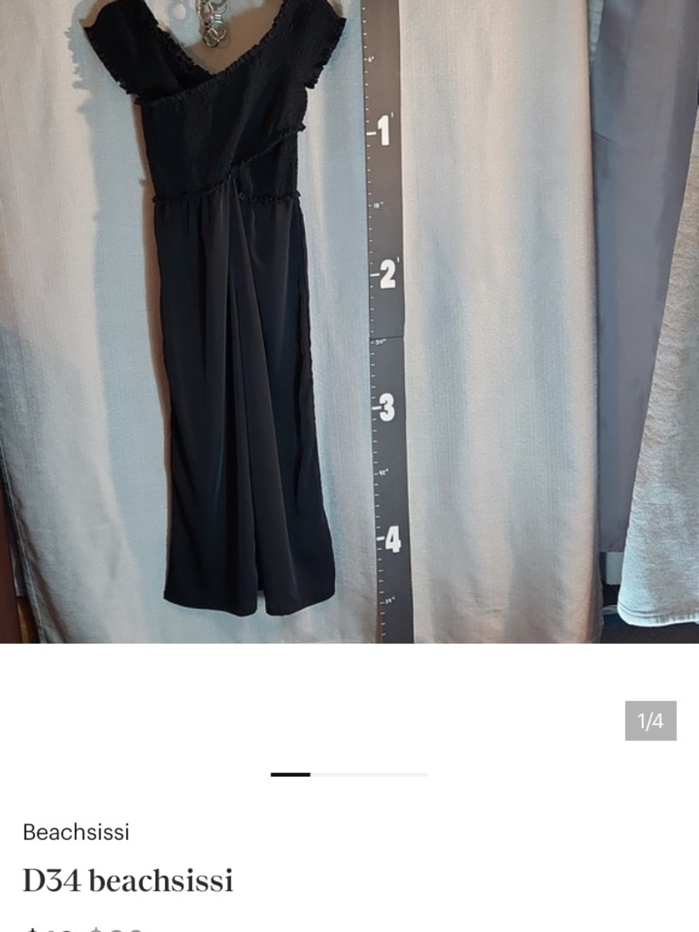 Beachsissi Black Wide-Leg Jumpsuit